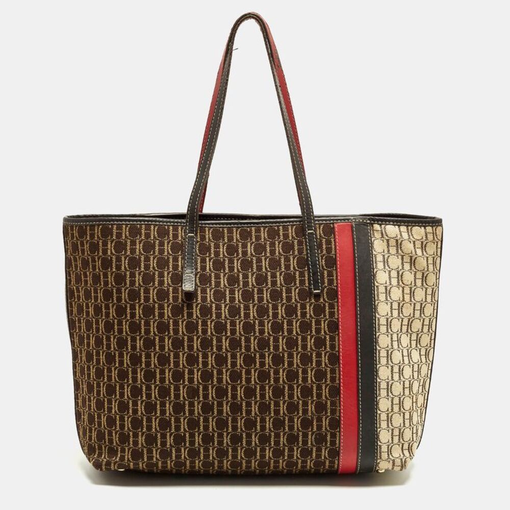 Ch Carolina Herrera Multicolor Monogram Canvas Shopper Tote